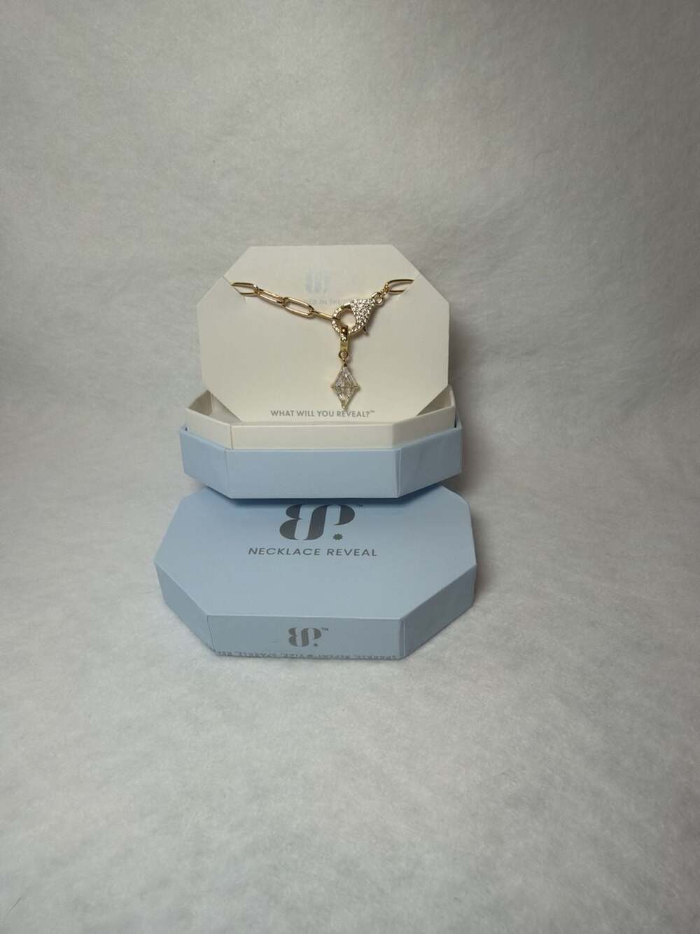 BP Starlight Wonder Necklace Gold Clear CZ Working Pave Clasp